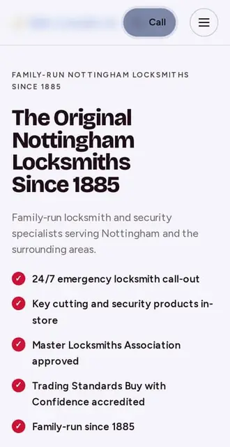 hallslocksmiths.co.uk, our Version A