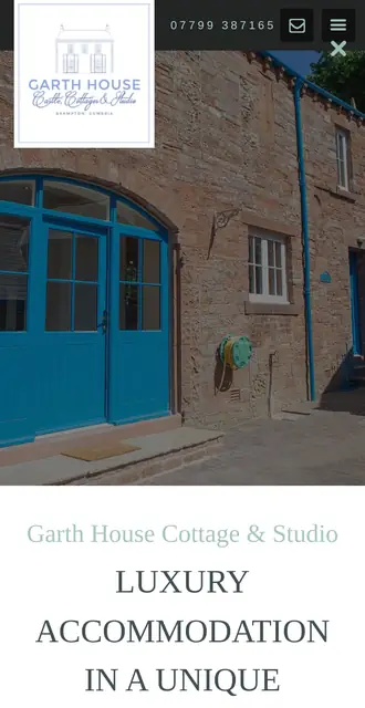 garthhousecottage.com today, on a phone