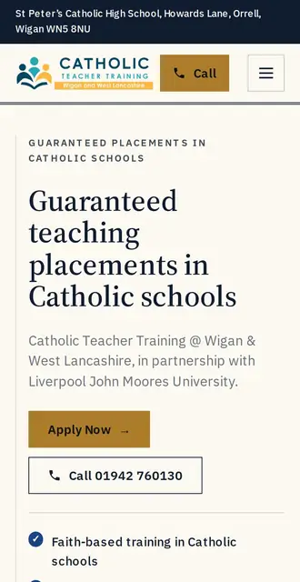 catholicteachertraining.co.uk, our Version B