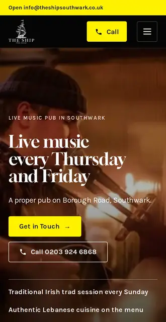 theshipsouthwark.co.uk, our Version A
