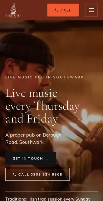 theshipsouthwark.co.uk, our Version B