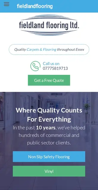 fieldlandflooring.com today, on a phone