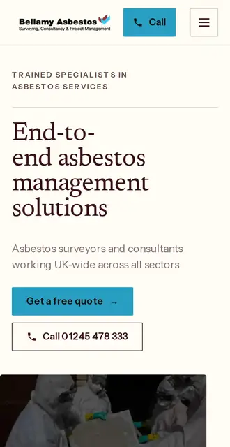 bellamyasbestos.co.uk, our Version A