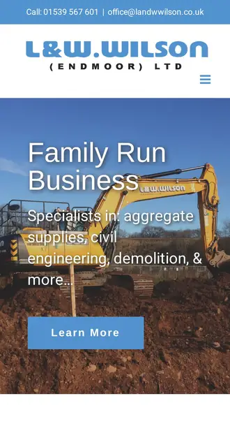 landwwilson.co.uk today, on a phone