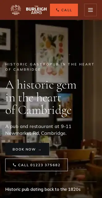 burleigharmscambridge.co.uk, our Version B