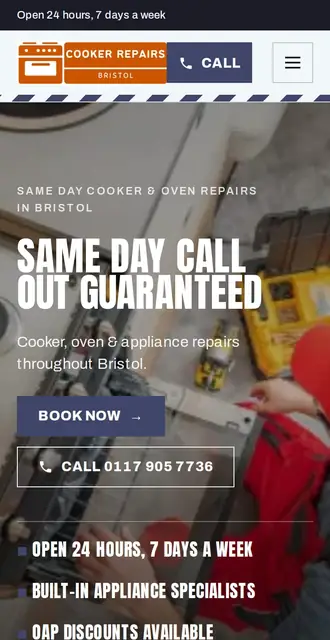 cooker-repairsbristol.co.uk, our Version B