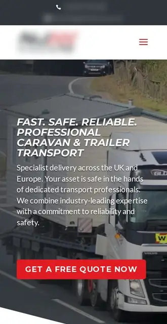 njtrack.co.uk today, on a phone