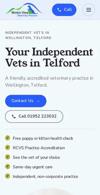 wrekinviewvets.co.uk, our Version A