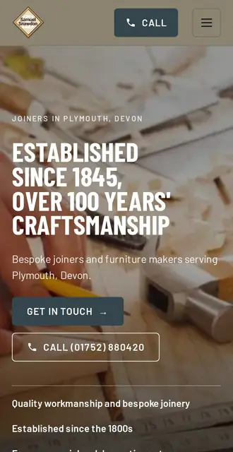 samuelsnawdon.co.uk, our Version B