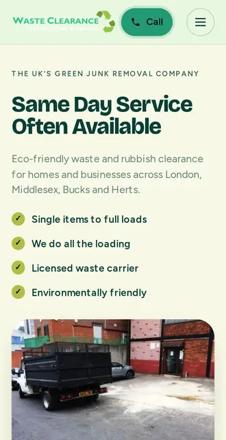 wasteclearanceuk.co.uk, our Version A
