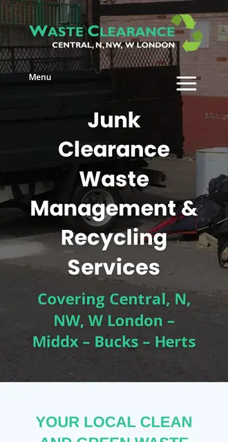 wasteclearanceuk.co.uk today, on a phone