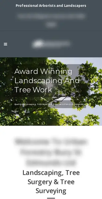 urbanforestry.info today, on a phone