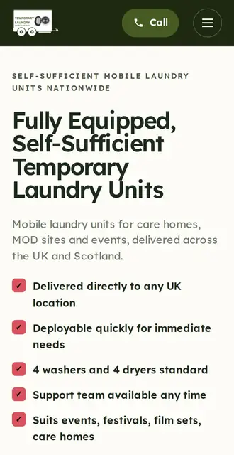 temporarylaundry.co.uk, our Version B
