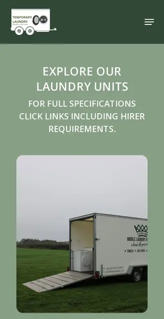 temporarylaundry.co.uk today, on a phone