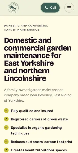 davidrobertgardenservices.co.uk, our Version B
