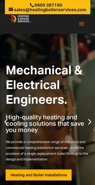 heatingboilerservices.com today, on a phone
