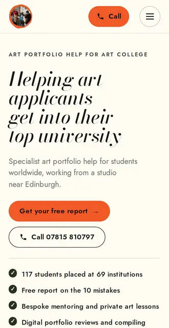 portfolio-oomph.com, our Version B