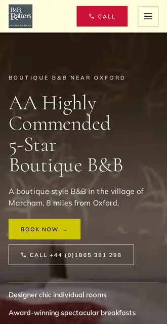 bnb-rafters.co.uk, our Version A
